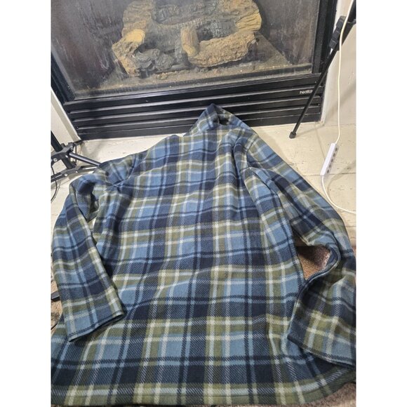 O'Neill Hoodie Mens Fleece Pullover Sweater Size L Plaid Long Sleeve 1/4 Zip - Picture 14 of 14